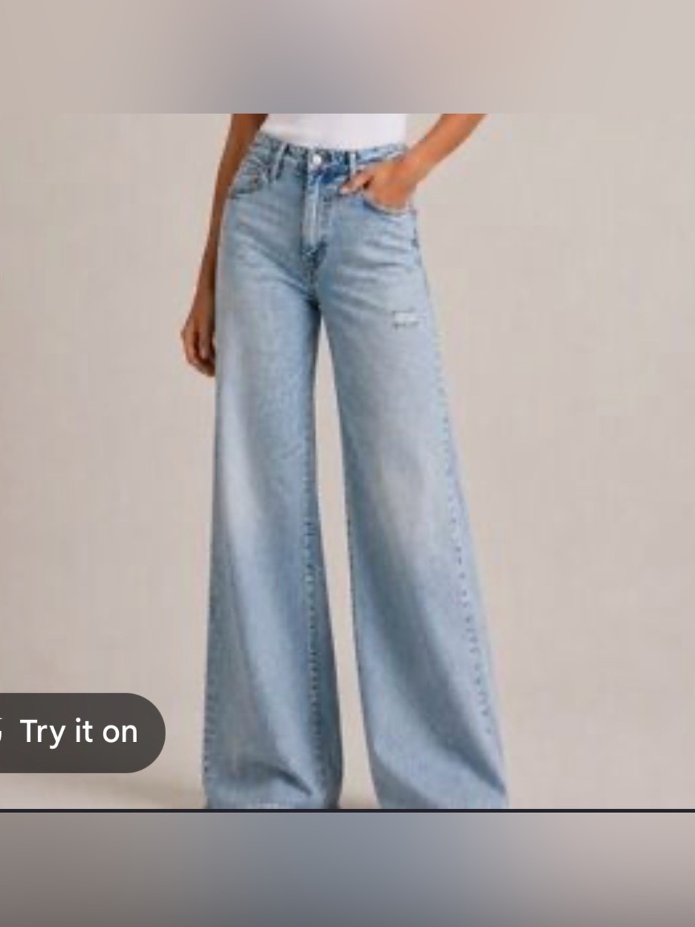 BCBGeneration Womens High Rise Wide Leg Jeans Light Wash Raw Hem SZ 26 Baggy Y2K